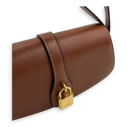 Celine Tabou Shoulder Bag Brown in Calfskin, Gold hardware_8