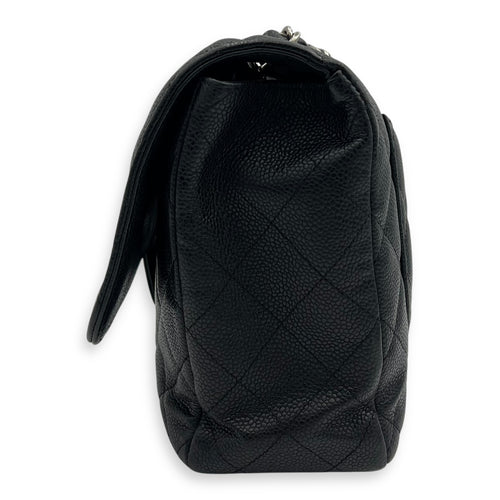 Chanel Classic Shoulder Bag Black in Caviar Leather, Silver hardware_4