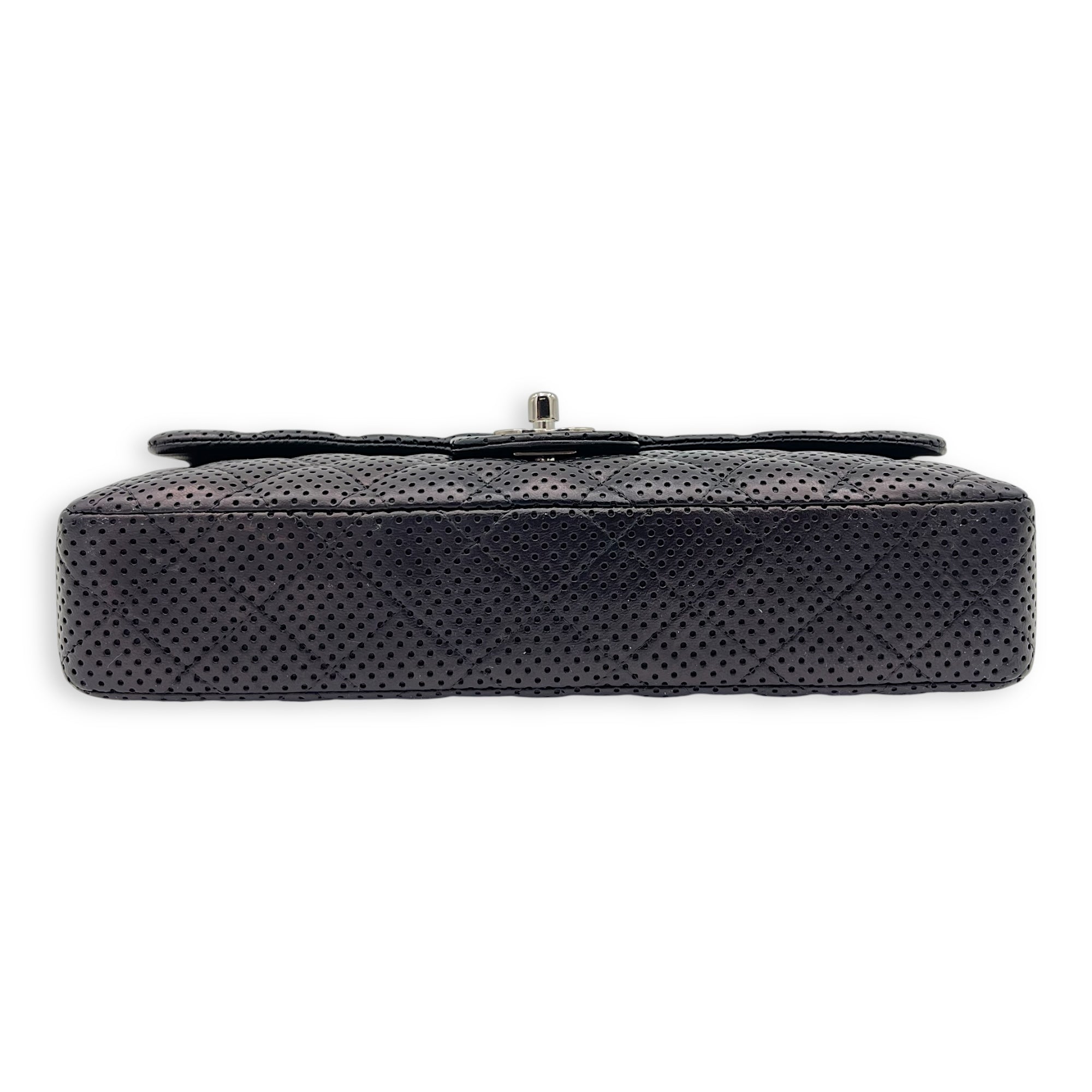 Chanel East West Black Shoulder Bag in Calfskin, Silver hardware_8