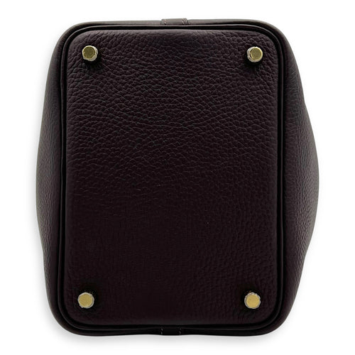 Hermès Picotin 18 Rouge Sellier Top Handle Bag in Clemence, Gold hardware_5
