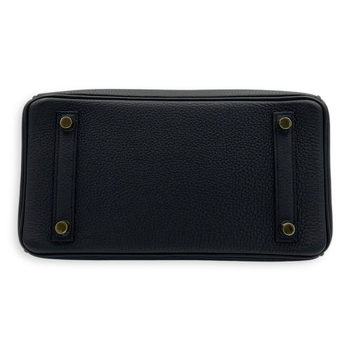 Hermès Birkin Noir Top Handle Bag in Togo & Lizard, Gold hardware_5