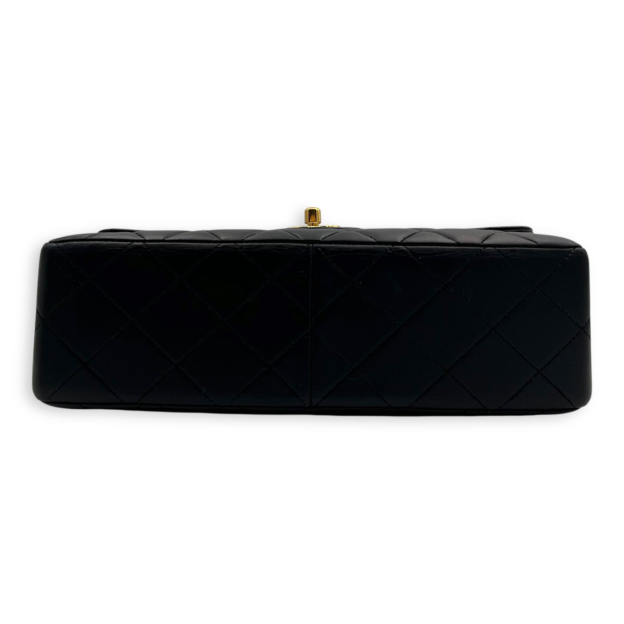 Chanel Vintage Double Face Flap Top Handle Bag Black in Calfskin, Gold hardware_5
