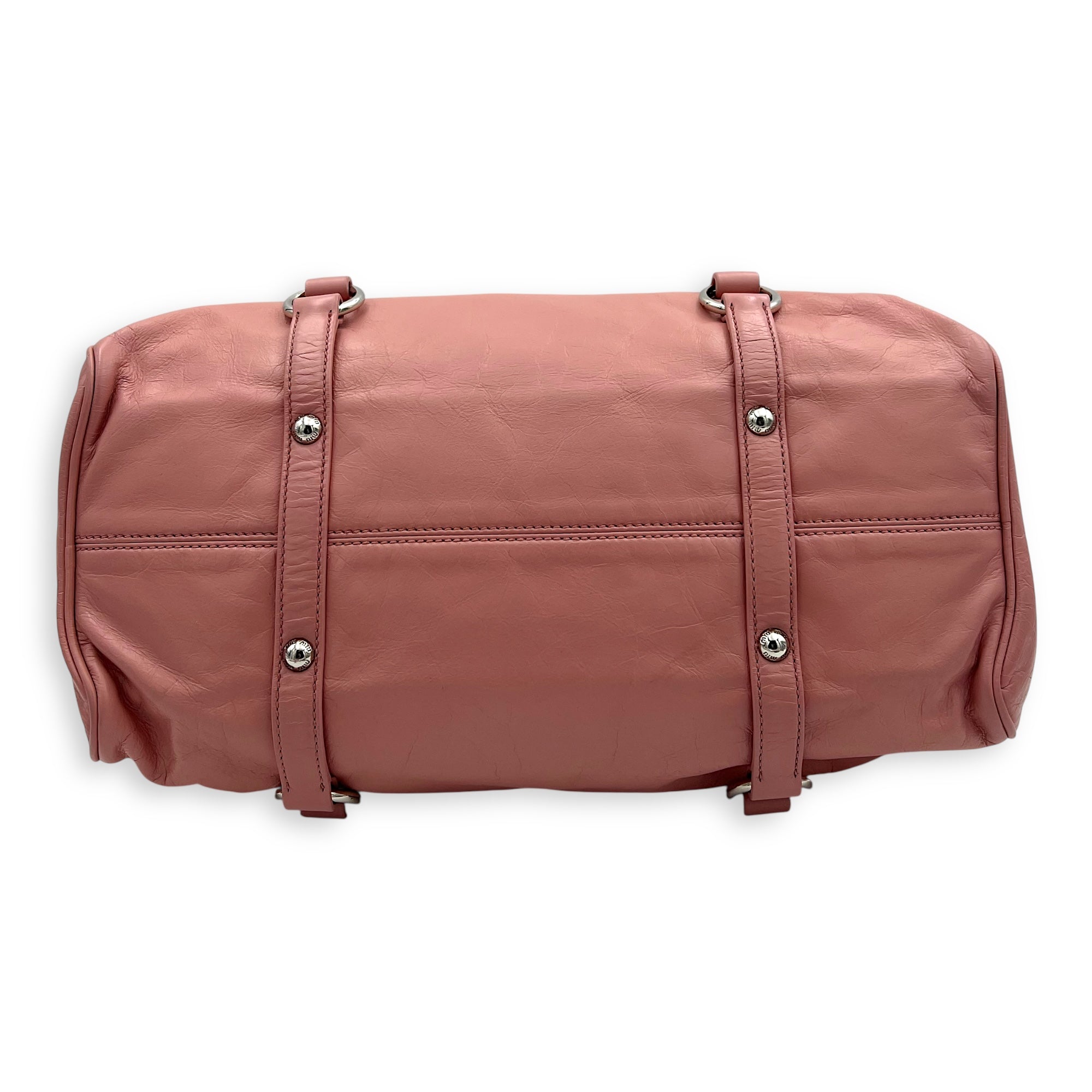 Miu Miu 2 way bag Top Handle Bag Pink in Goat Leather, Silver hardware_5