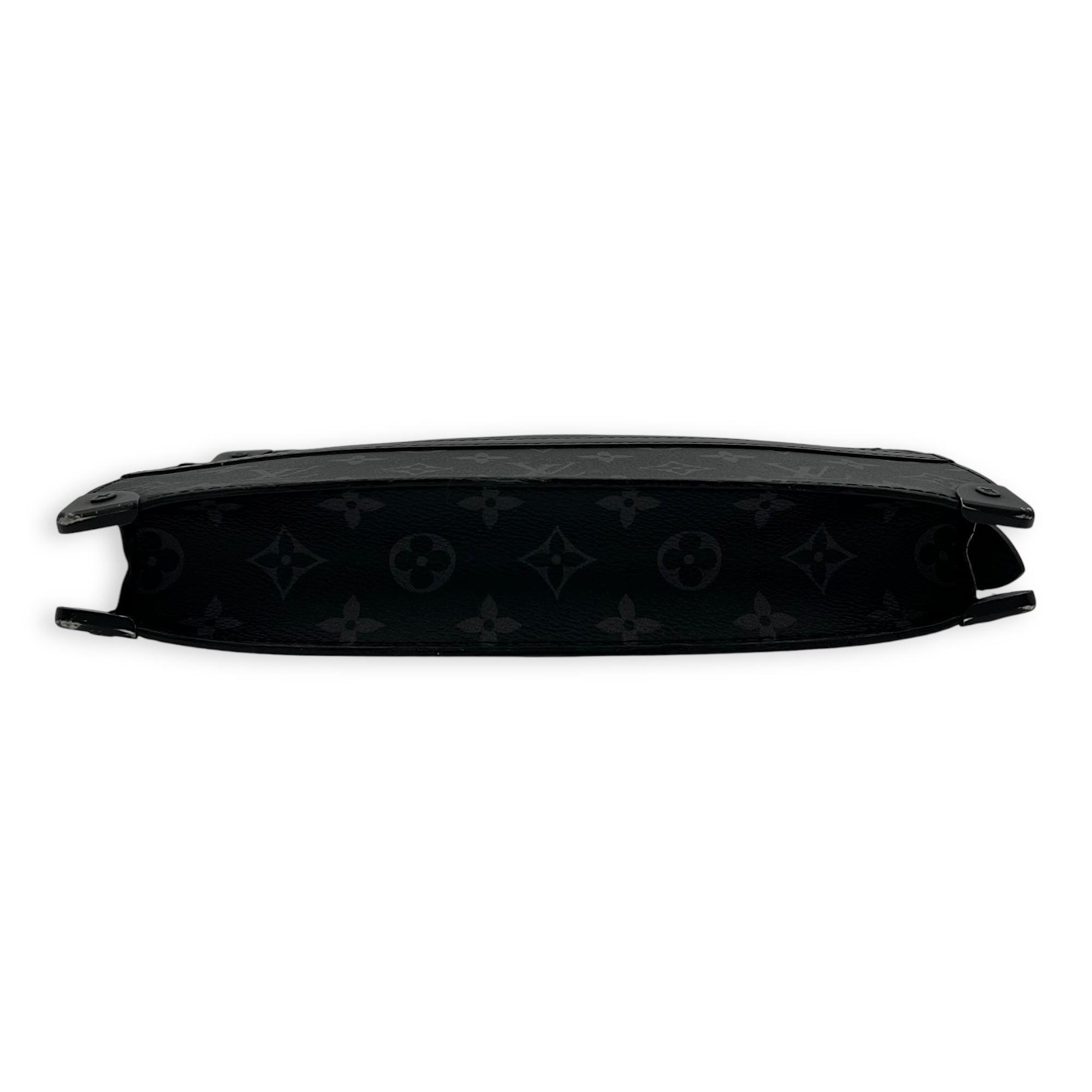 Louis Vuitton Trunk Pouch Black in Monogram Coated Canvas, Silver hardware_5