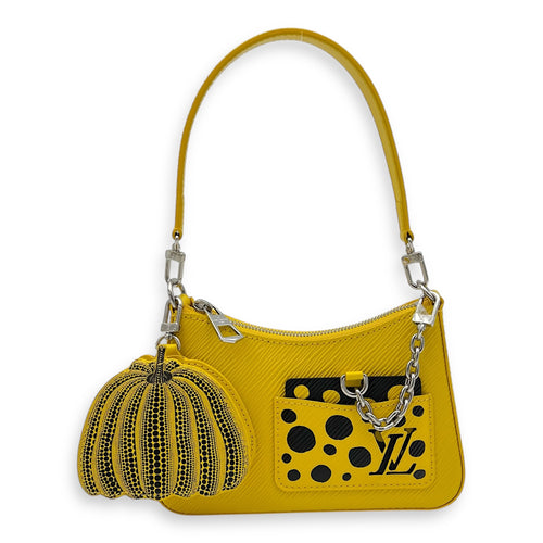 Louis Vuitton Marellini x Yayoi Kusama Shoulder Bag in Epi Leather, Silver hardware_10