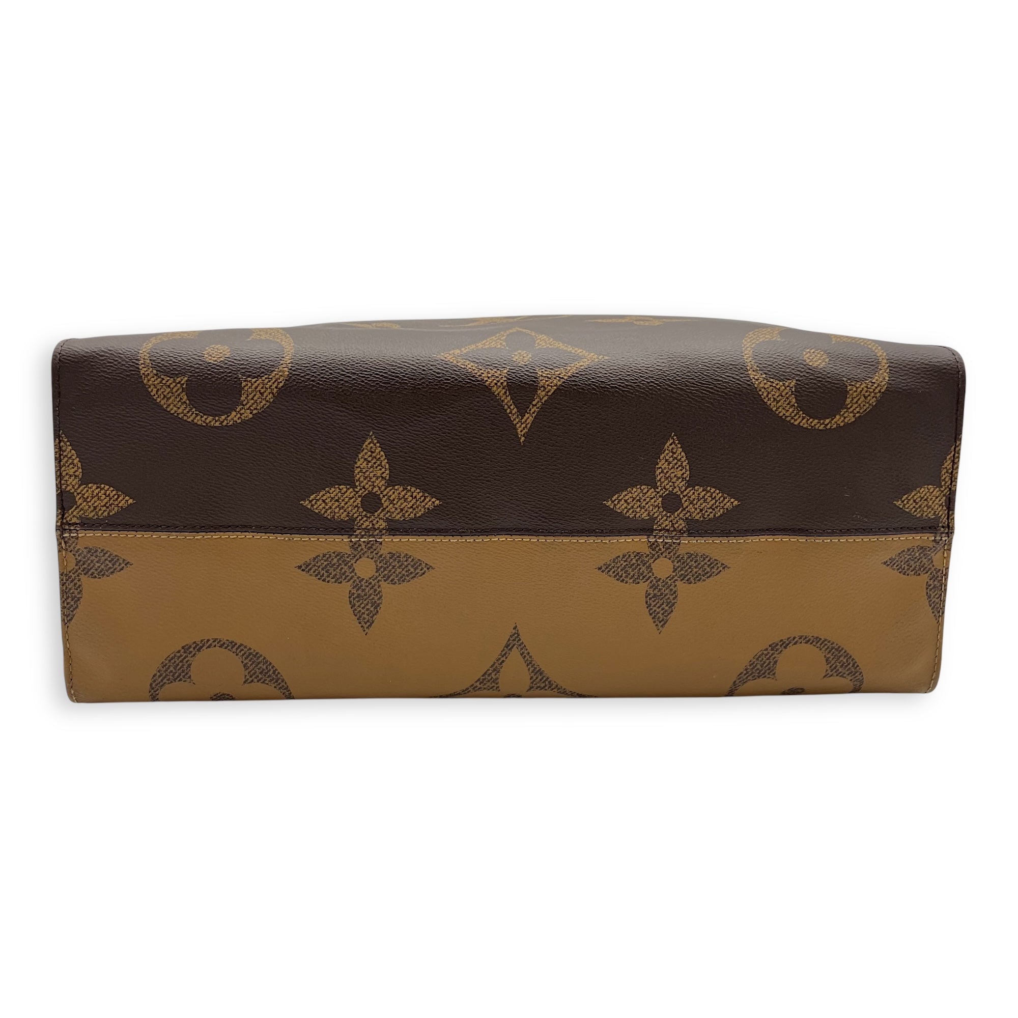 Louis Vuitton OnTheGo Tote Bag GM Brown in Monogram Coated Canvas, Gold hardware_2