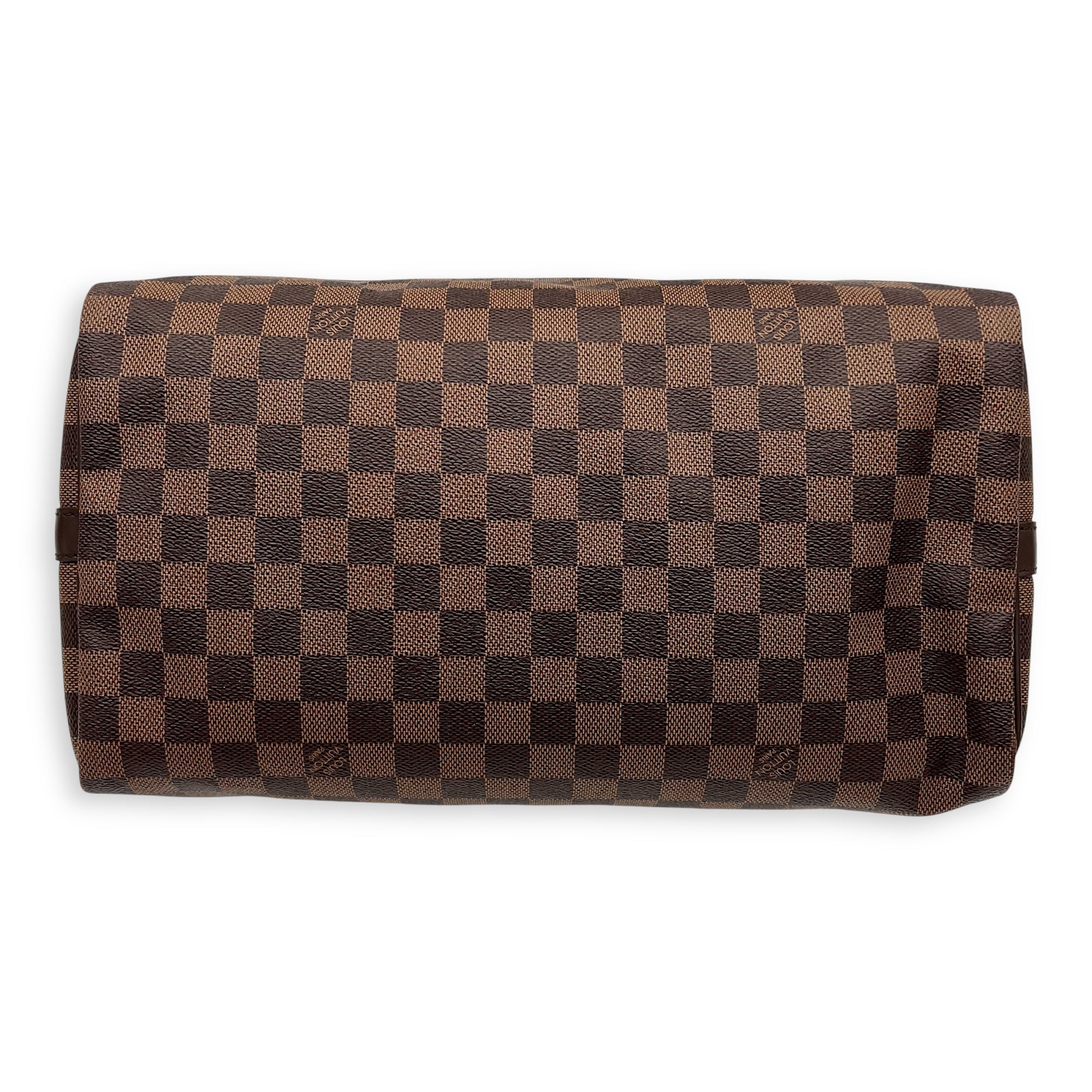 Louis Vuitton Speedy 35 Brown Top Handle Bag in Coated Canvas, Gold hardware_7
