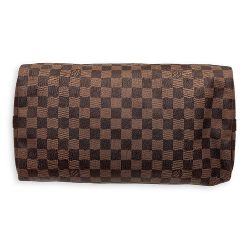 Louis Vuitton Speedy 35 Brown Top Handle Bag in Coated Canvas, Gold hardware_7