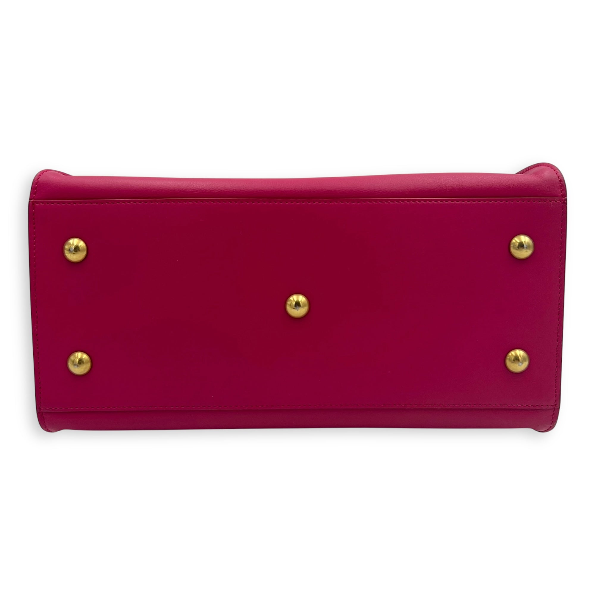 Saint Laurent Chyc Top Handle Bag Pink in Calfskin, Gold hardware_3