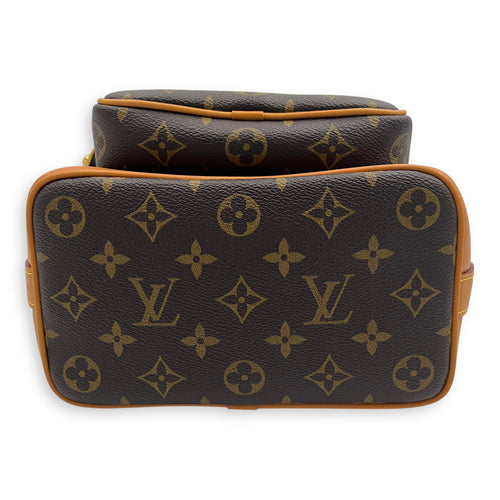 Louis Vuitton Noe Cargo Crossbody Bag Brown in Monogram Coated Canvas, Gold hardware_3