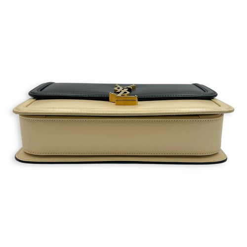 Saint Laurent Solferino Shoulder Bag Black & White in Calfskin, Gold hardware_5