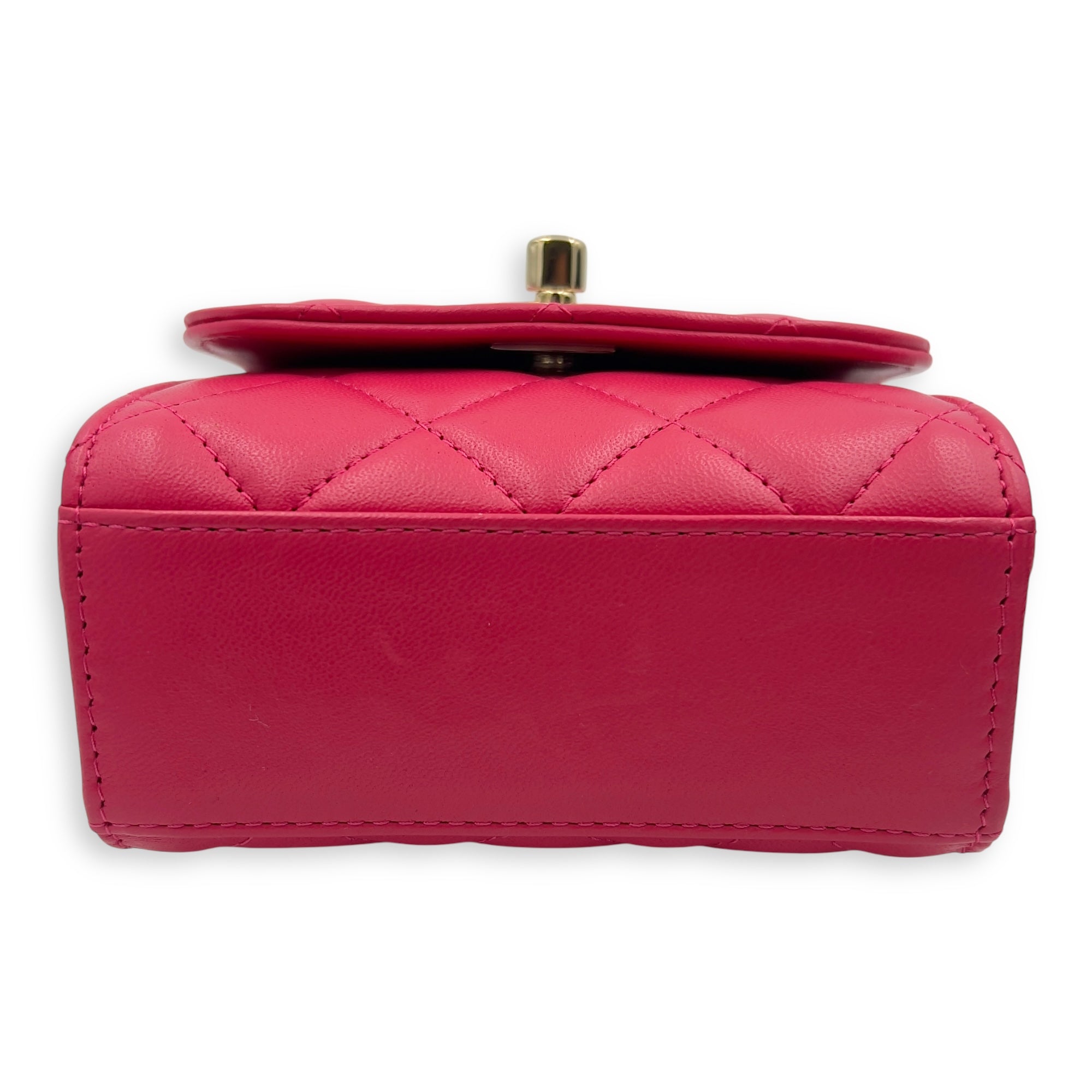 Chanel CC trendy Wallet On Chain Pink in Lambskin, Gold hardware_7