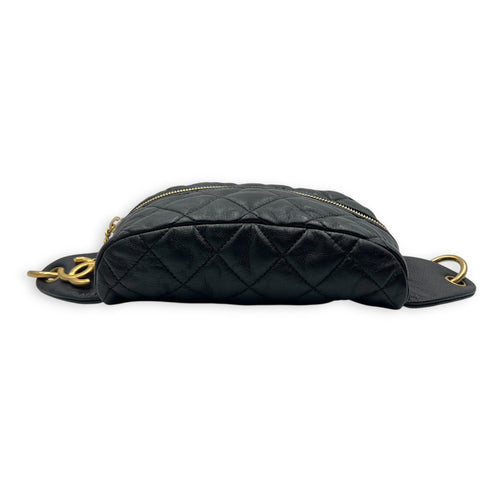 Chanel CC Quilted Belt Bag Black in Calfskin, Gold hardware_3