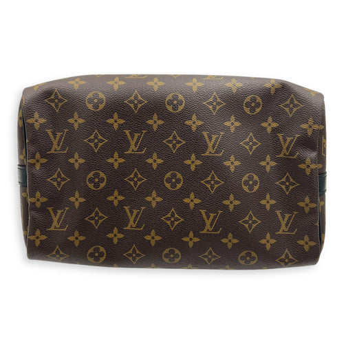 Louis Vuitton Speedy Bandouliere Top Handle Bag 30 Brown in Monogram Coated Canvas, Gold hardware_5