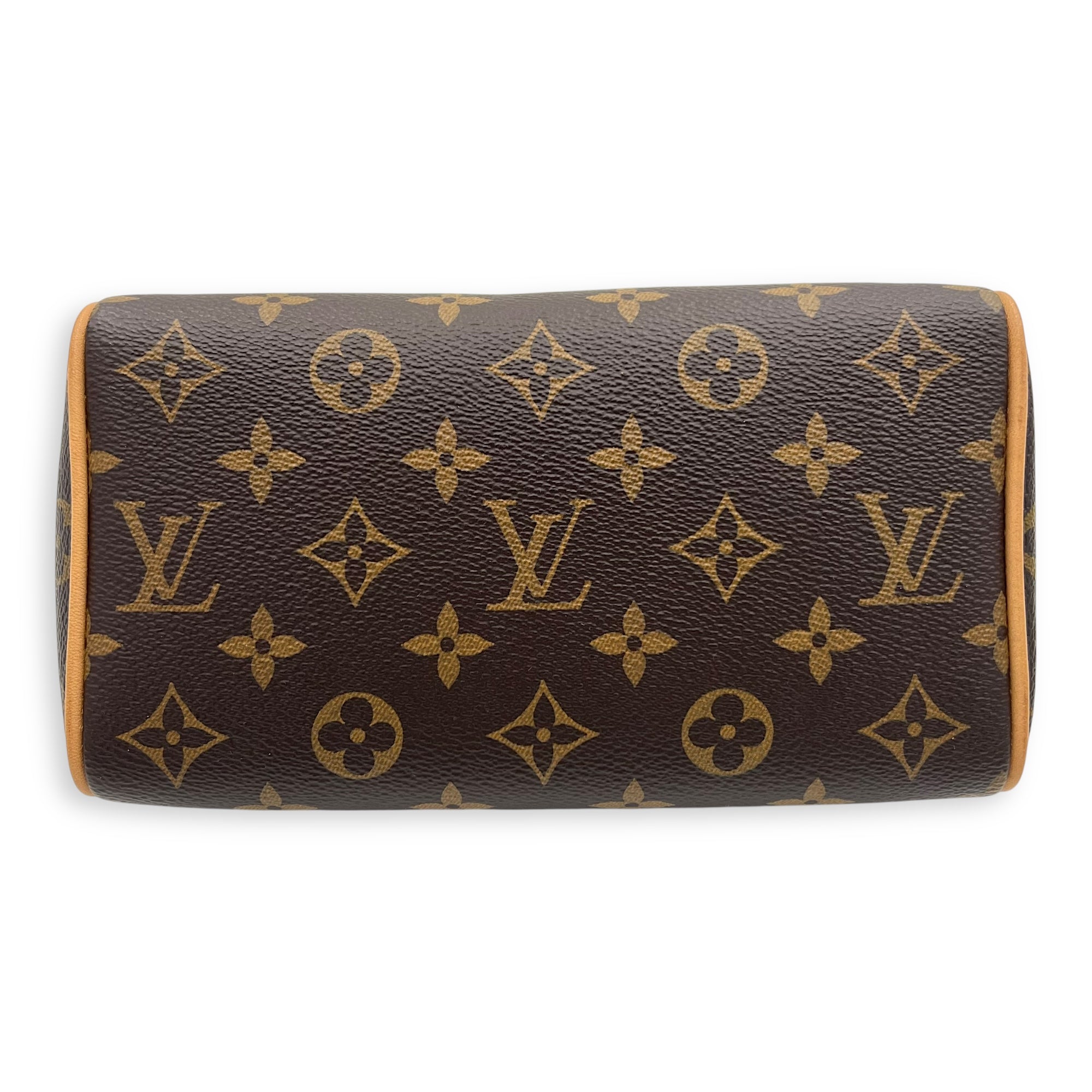 Louis Vuitton Speedy Bandouliere 20 Brown Top Handle Bag in Monogram Coated Canvas, Gold hardware_3