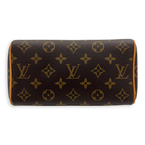 Louis Vuitton Speedy Bandouliere 20 Brown Top Handle Bag in Monogram Coated Canvas, Gold hardware_7
