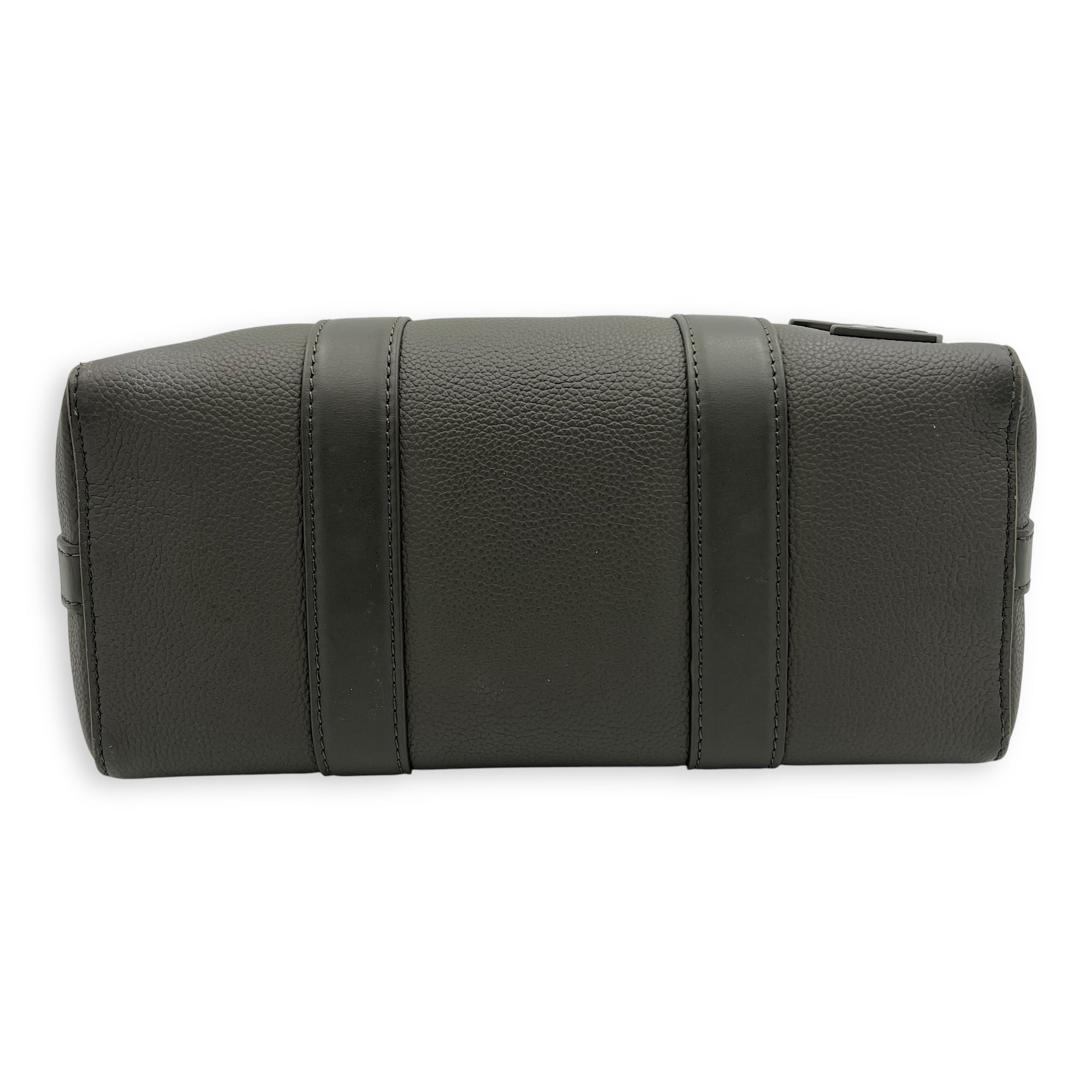 Louis Vuitton Keepall Green Top Handle Bag in Aerogram Leather, Silver hardware_7