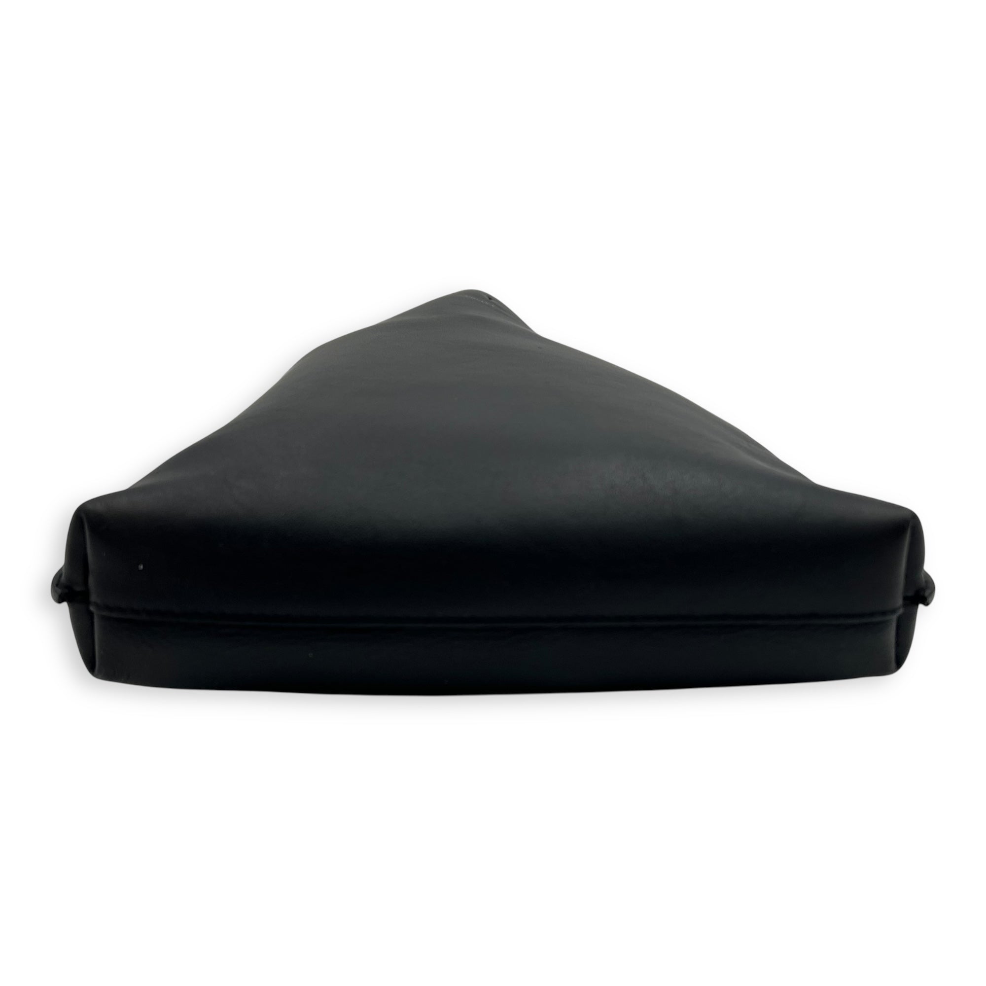Saint Laurent Suzanne Hobo Black Shoulder Bag in Calfskin, Gold hardware_5