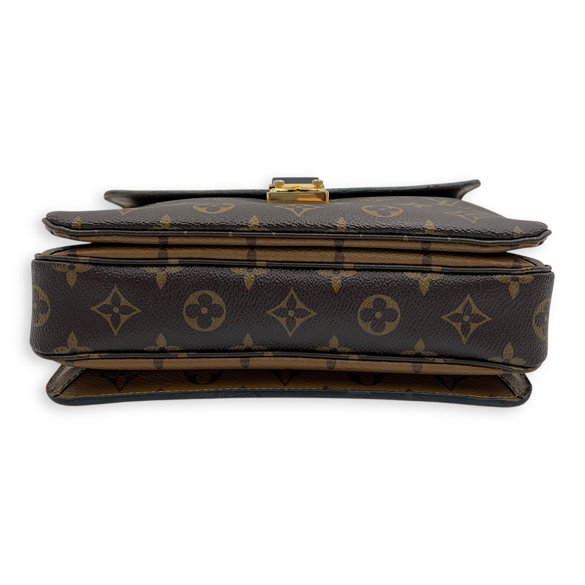 Louis Vuitton Metis Crossbody Bag Brown in Monogram Coated Canvas, Gold hardware_3