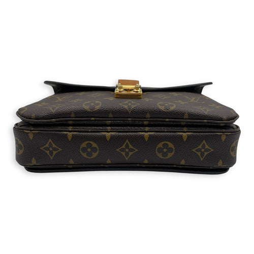 Louis Vuitton Metis Crossbody Bag Brown in Monogram Coated Canvas, Gold hardware_4