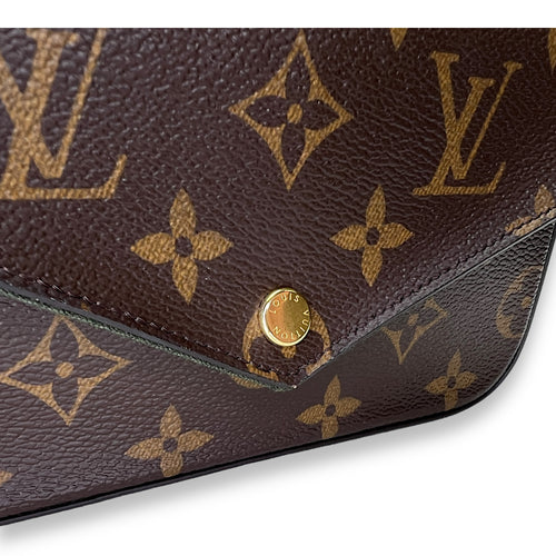 Felicie Crossbody Bag  Brown in Monogram Coated Canvas , Gold Hardware