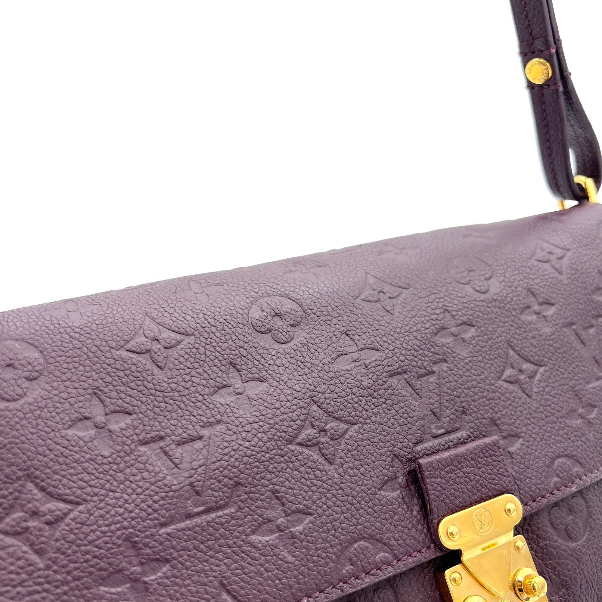 Fascinante Purple Crossbody Bag in Calfskin, Gold hardware