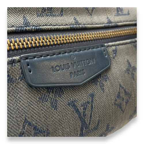 Outdoor Belt Bag  Blue in Canvas , Gold Hardware