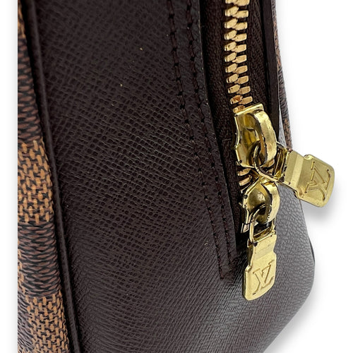 Brera Top Handle Bag Brown in Coated Canvas, Gold hardware