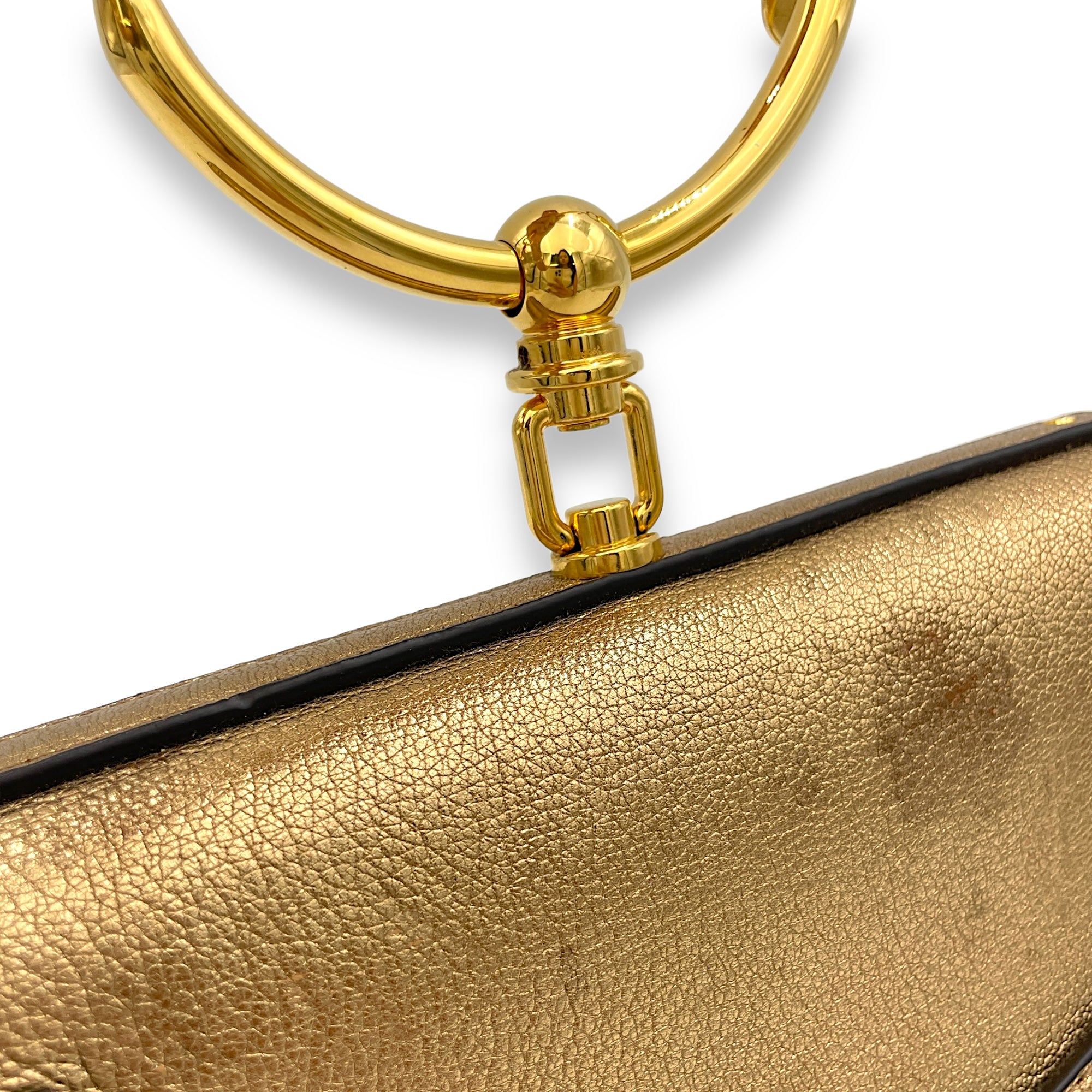 Nile Clutch Mini Gold in Calfskin , Gold Hardware