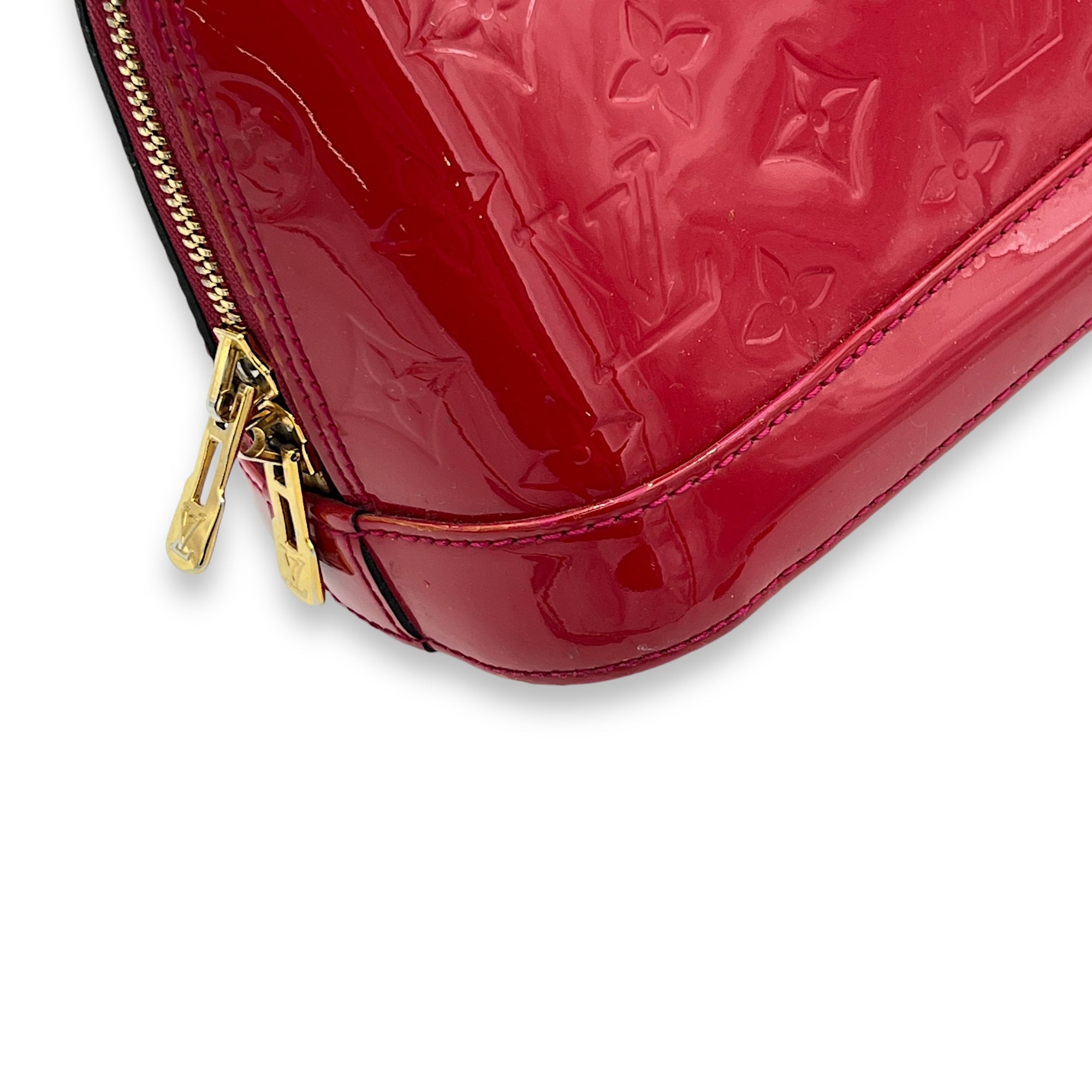 Alma BB Top handle bag in Monogram Vernis leather, Gold Hardware