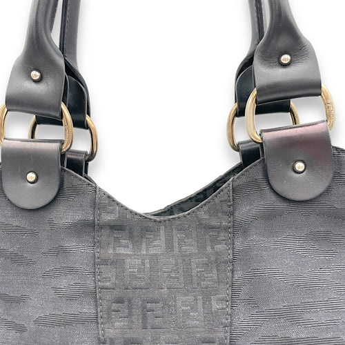 Hobo Top handle bag in Canvas, Silver Hardware