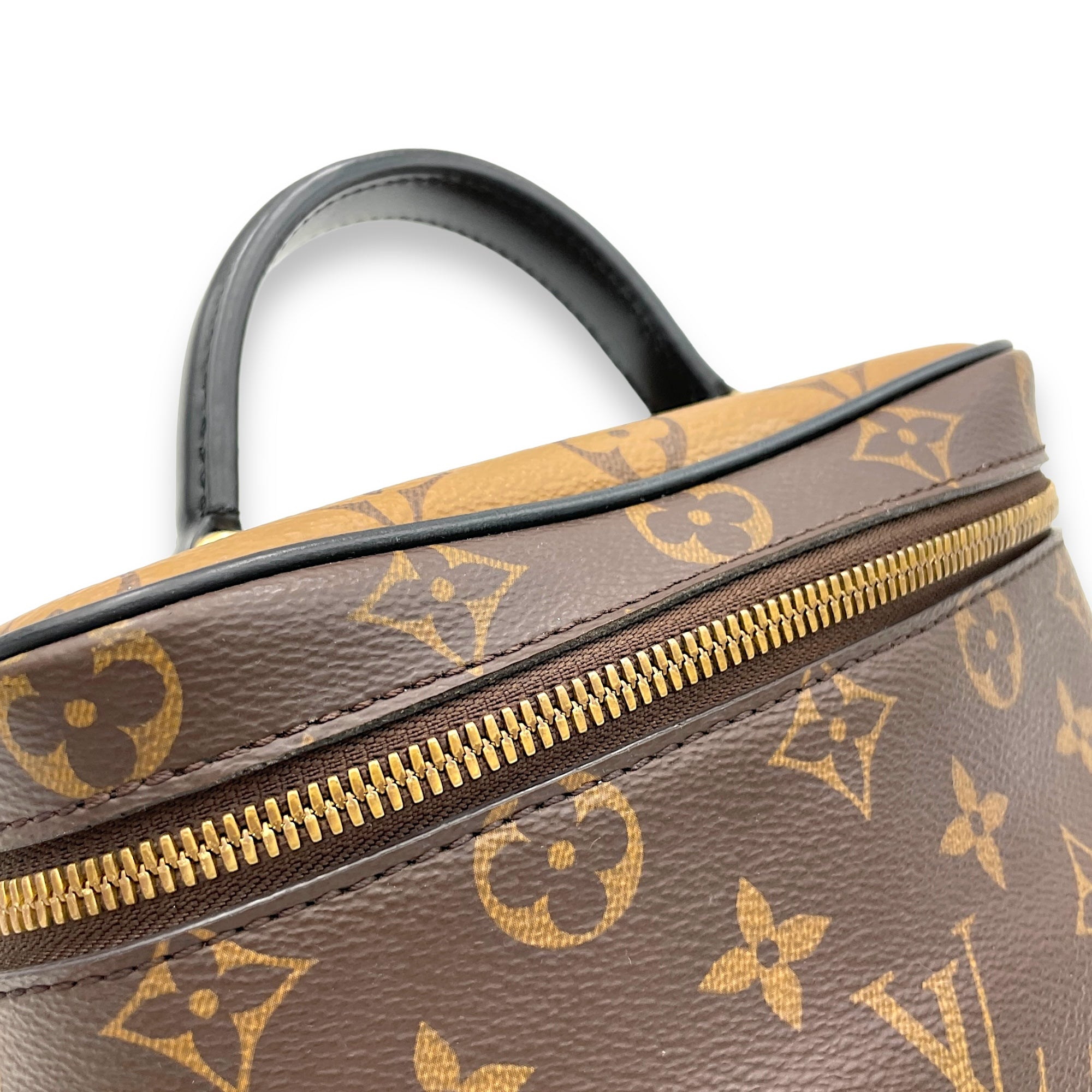 Reverse Vanity Bag PM Brown in Monogram Coated Canvas, Gold hardware