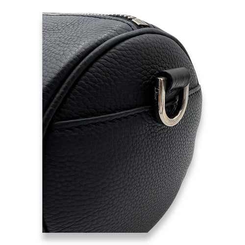 Roller Blue Crossbody Bag in Calfskin, Silver hardware