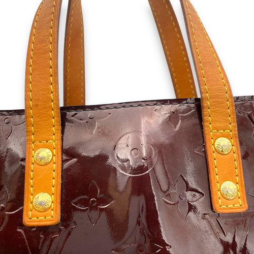 Reade PM Red Top Handle Bag in Amarante, Gold hardware