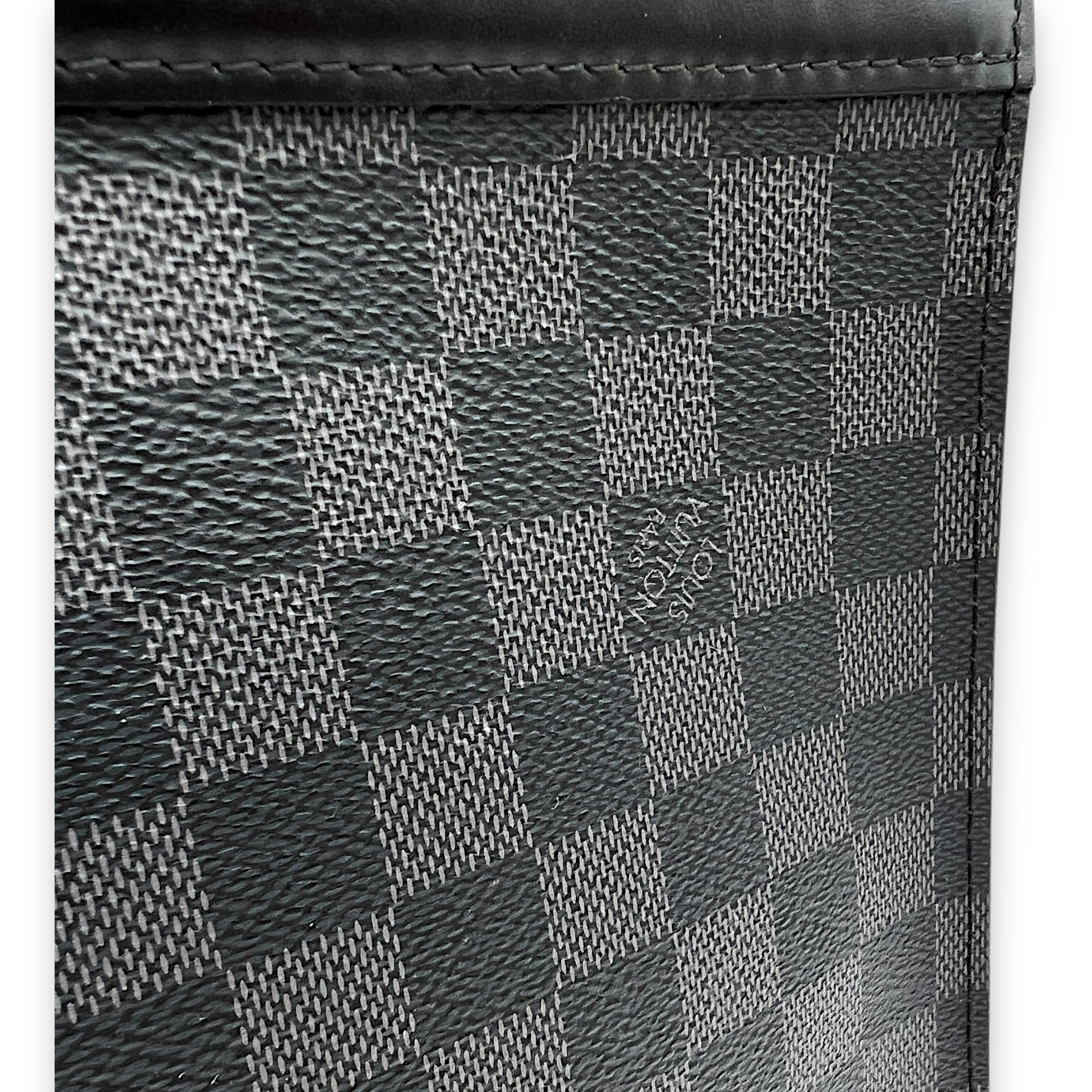 Pochette Voyage Pouch Black in Coated Canvas, Silver hardware