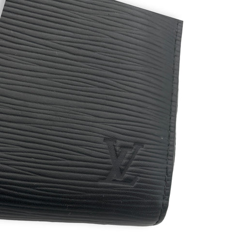 Zippy Wallet Black in Epi Leather, Silver hardware