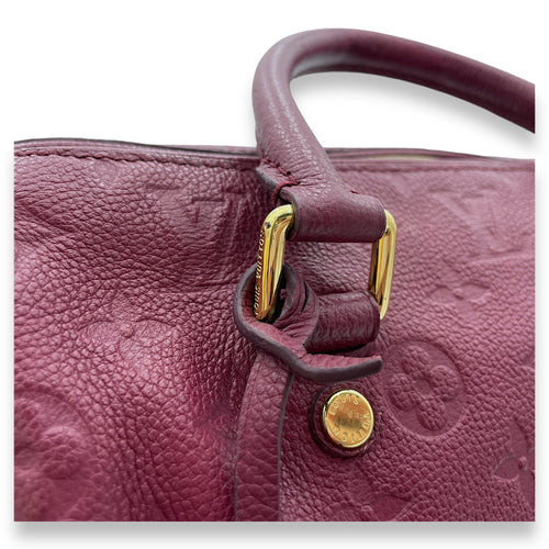 Speedy Bandouliere 25 Red Top Handle Bag in Monogram Empreinte Leather, Gold hardware