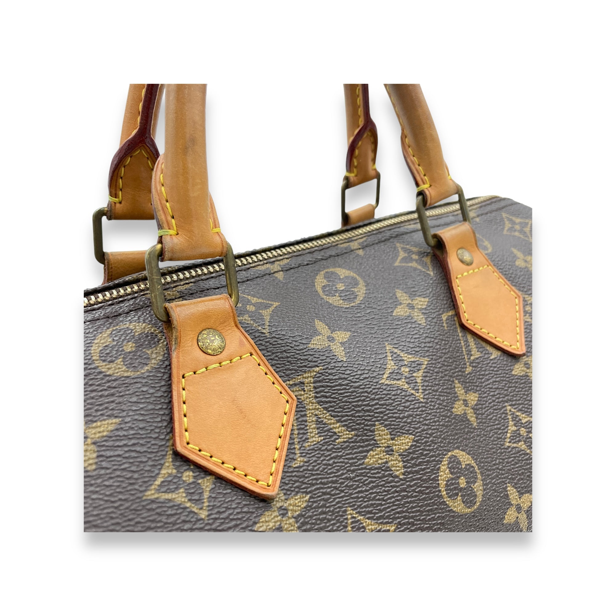 Louis Vuitton Speedy Top Handle Bag 30 Brown in Monogram