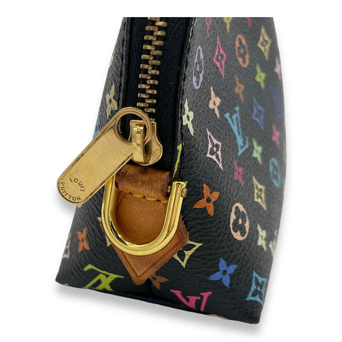 Cosmetic Multi-colour Pouch in Monogram Coated Canvas, Gold hardware