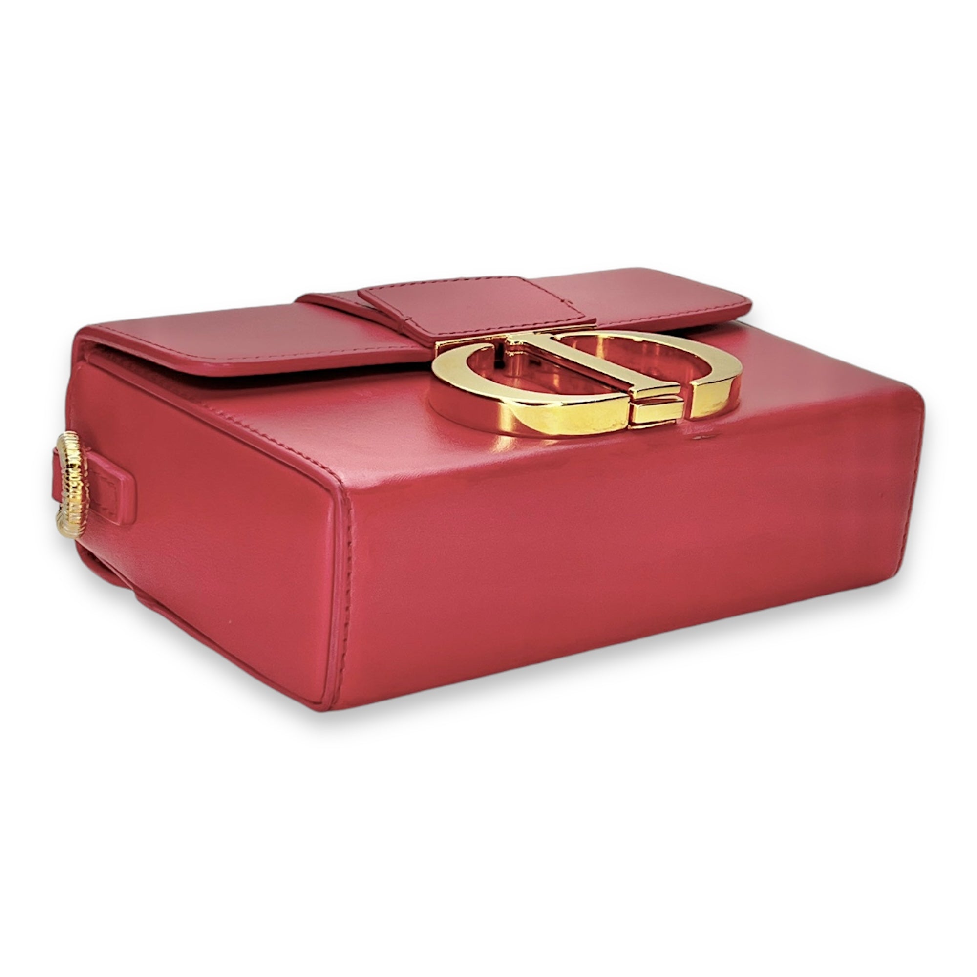 30 Montaigne Box Crossbody bag in Calfskin, Gold Hardware