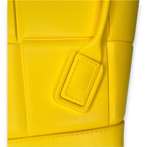 Arco Mini Yellow Top handle Bag in Rubber