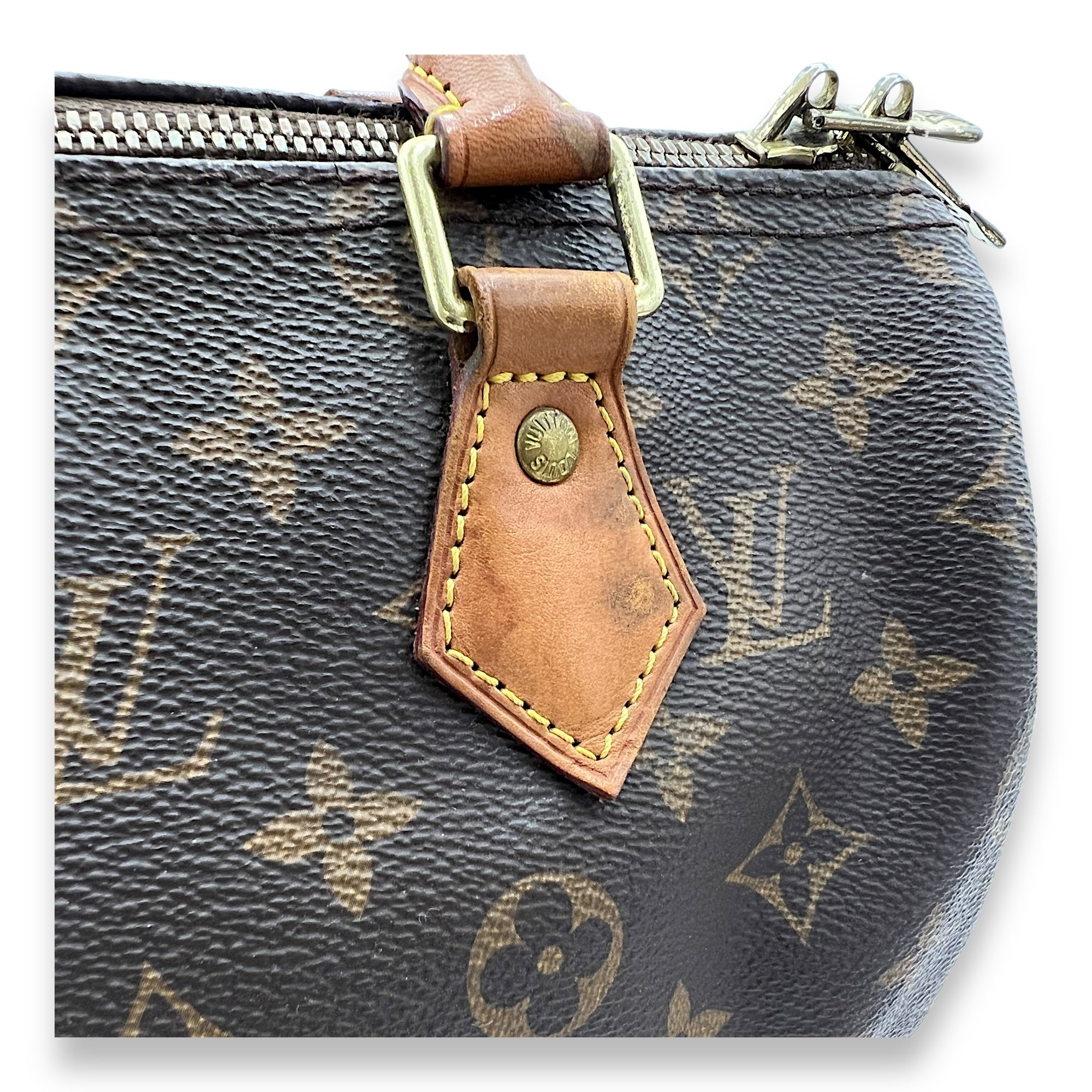 Speedy Bandouliere Top Handle Bag 25 Brown in Monogram Coated Canvas, Gold hardware