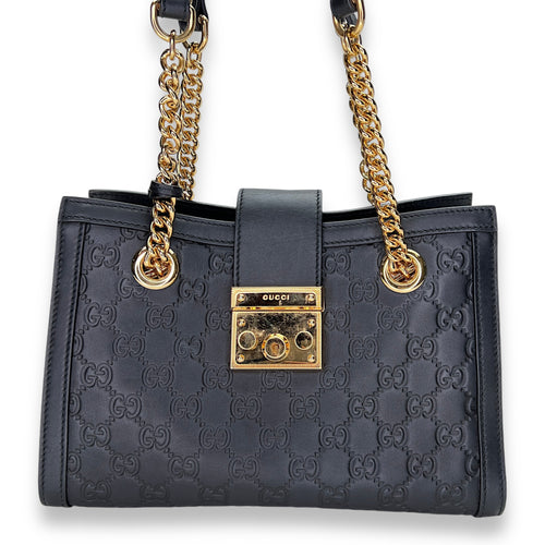 Padlock Small Shoulder bag in Guccissima leather, Gold Hardware