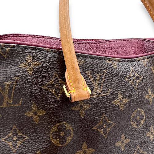 Pallas Top Handle Bag MM Brown in Monogram Coated Canvas, Gold hardware