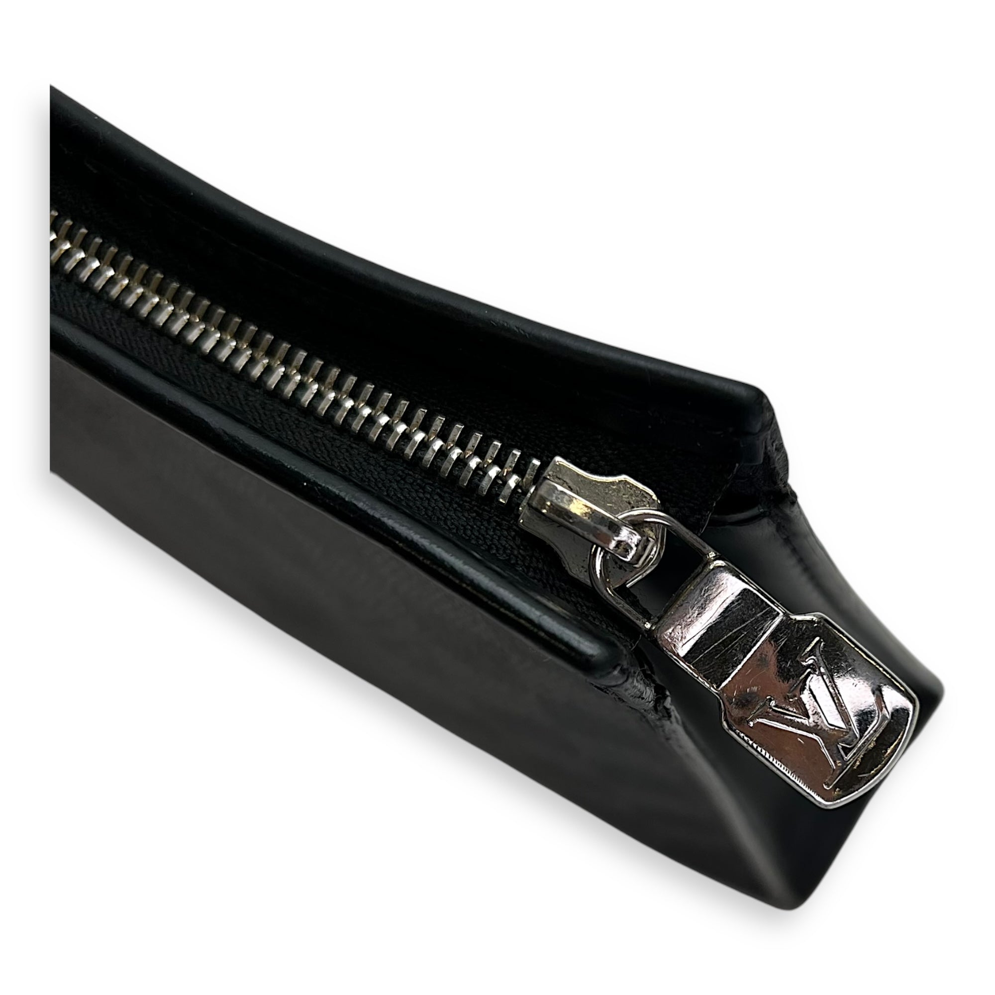 Voyage Pochette Pouch  Black in Coated Canvas , Silver Hardware