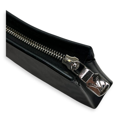 Voyage Pochette Pouch  Black in Coated Canvas , Silver Hardware