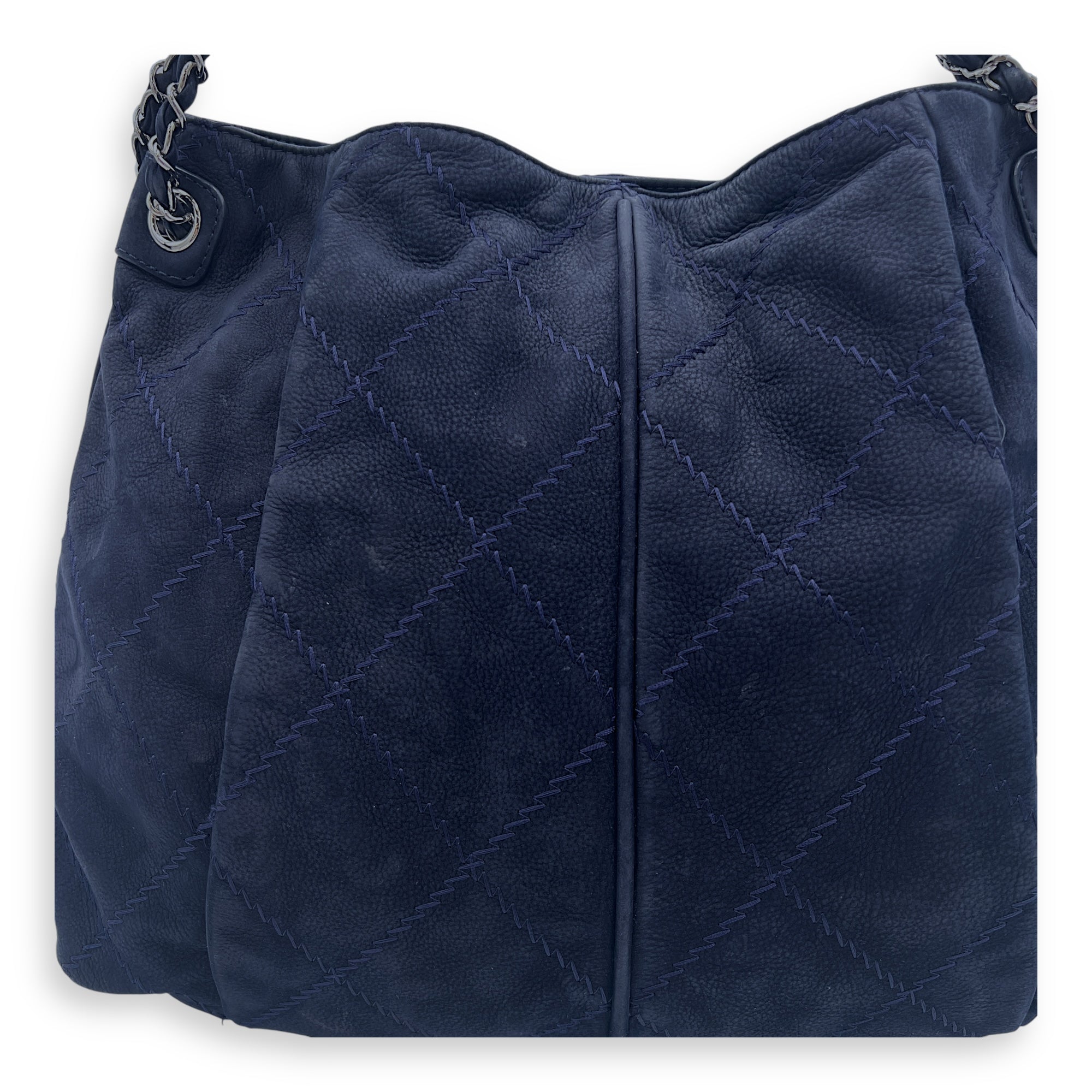 Coco Mark Shoulder Bag Blue in Others, Silver hardware