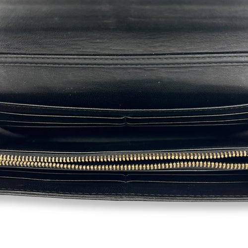 Diorama Black Wallet On Chain in Calfskin, Gold hardware