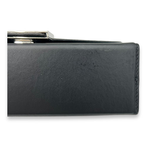 Baguette Box Marc Jacobs Black Crossbody Bag in Calfskin, Silver hardware