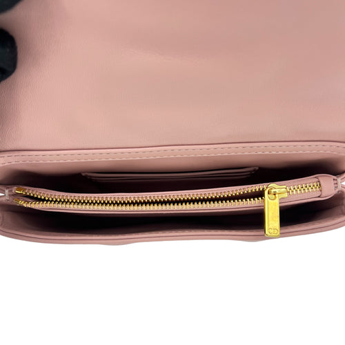 Caro Crossbody Bag Pink in Lambskin, Gold hardware